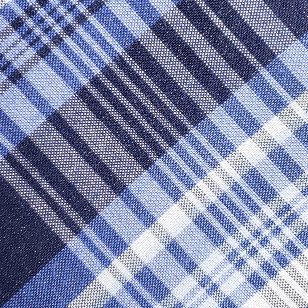 Alfani Plaid Necktie‎ Mens Blue Cotton Blend Preppy Prep Classic Geometric Ties